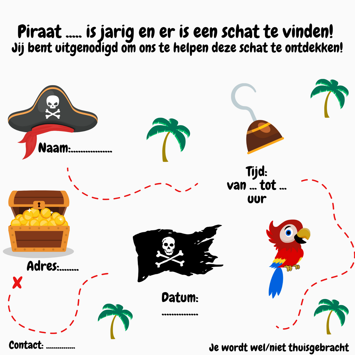 Gratis download - uitnodiging piratenpartijtje
